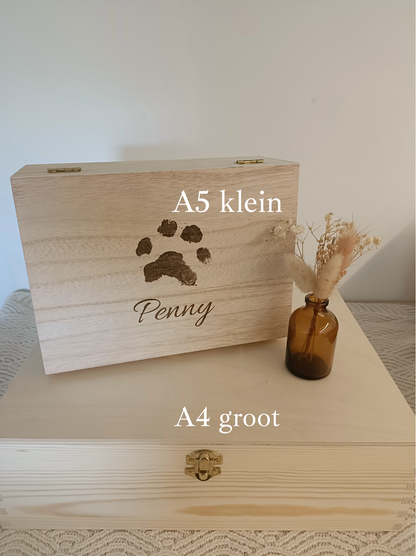 Herinneringsdoos huisdier groot  (zonder inhoud)
