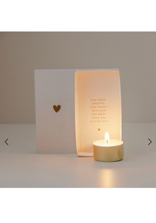 Lichtpuntje in doosje - Kaarsje met troostgedichtje